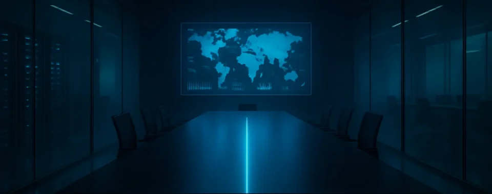 Futuristički ured s virtualnim zaslonom – Zadar ICT hosting iz Zadra